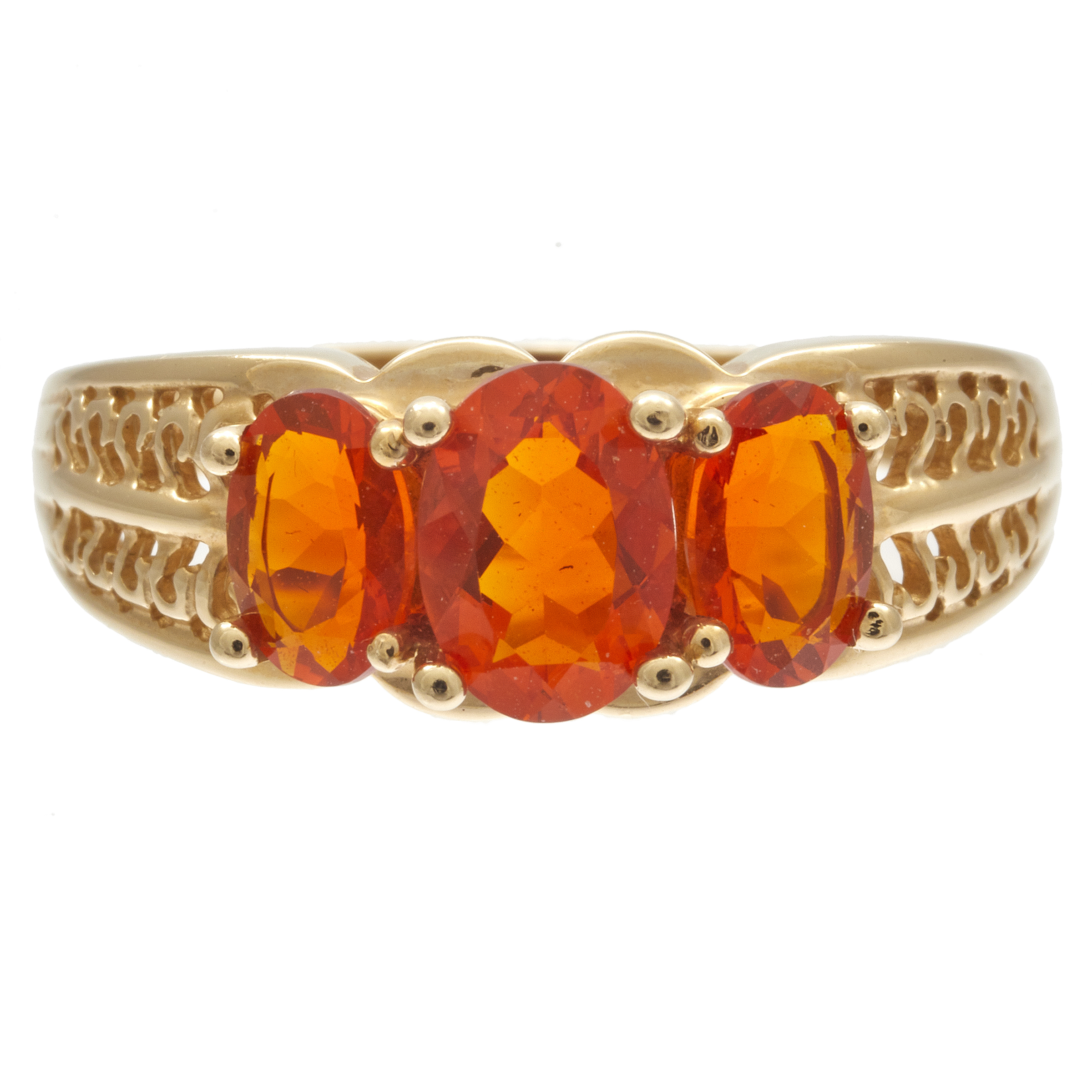 Mexican Fire Opal, 14k Yellow Gold Ring Fine Estate, Inc